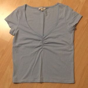 SOLD NWOT Cute Subdued Light Blue Cropped Top